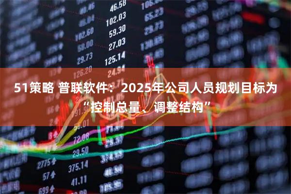 51策略 普联软件：2025年公司人员规划目标为“控制总量、调整结构”